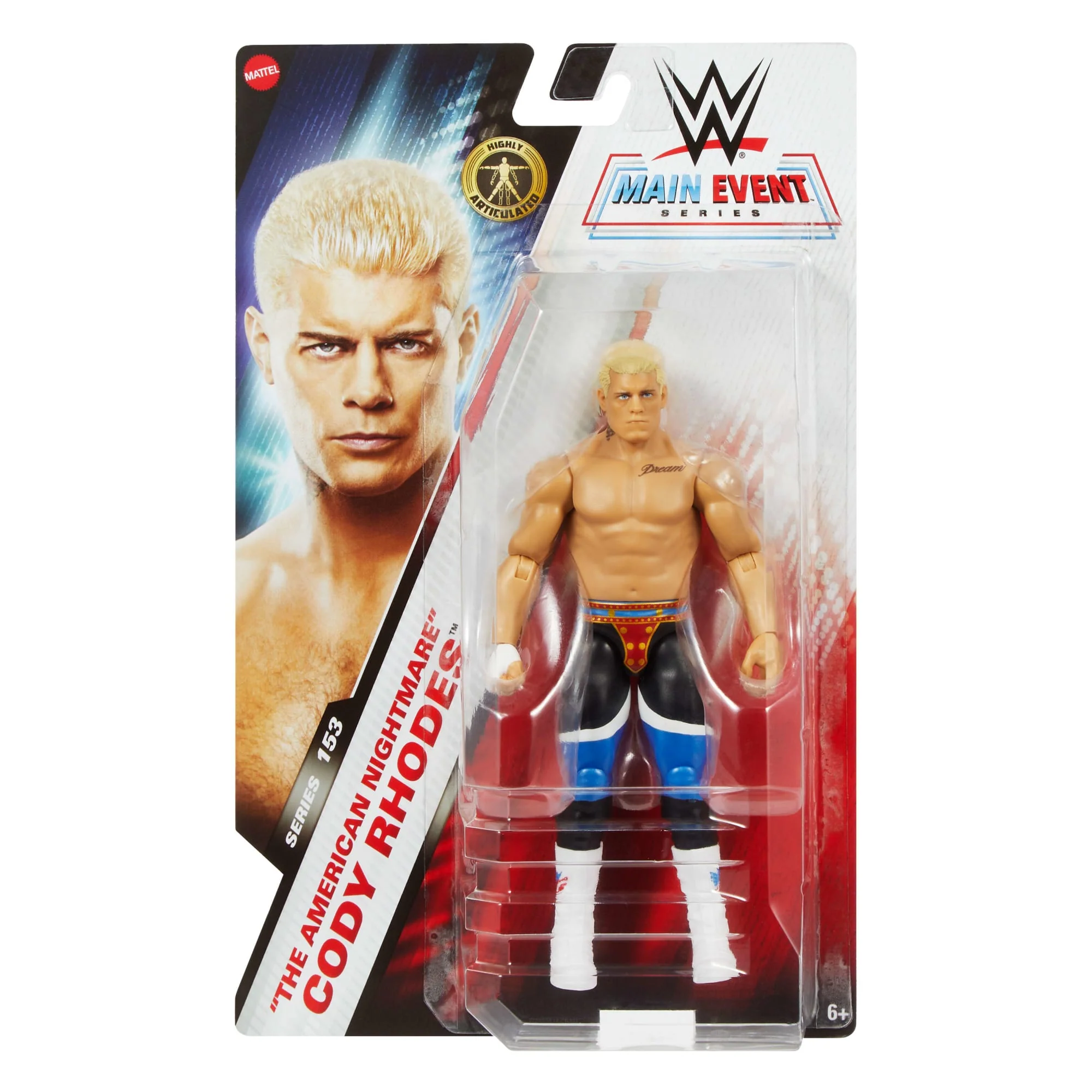 WWE Cody Rhodes Action Figure, Main EVent Series #153 6-inch Collectible Superstar With Articulation - Image 2