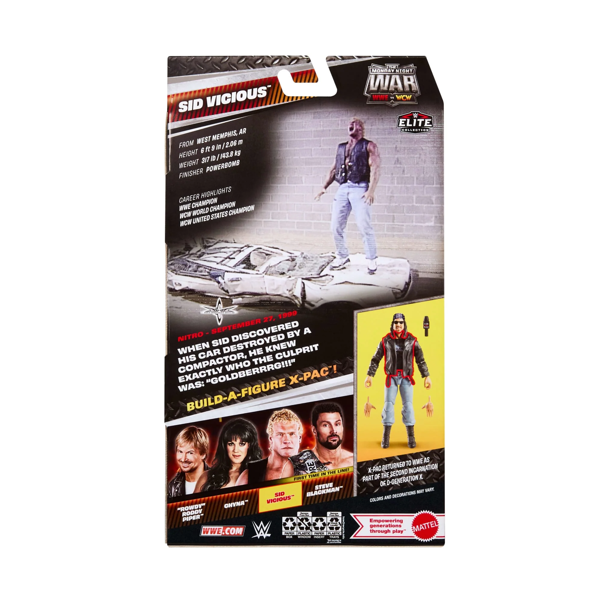 WWE Monday Night War Elite Collection Sid Vicious Action Figure & Accessories 6-Inch Collectible Set - Image 6