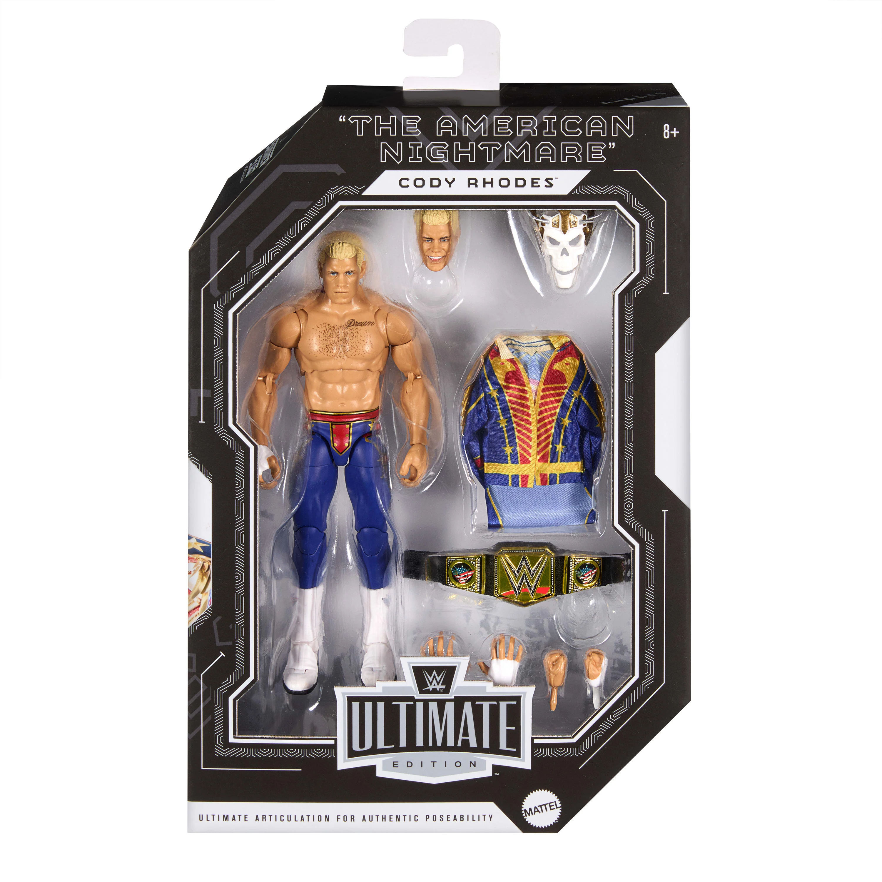 WWE Ultimate Edition Action Cody Rhodes Figure & Accessories Set, 6-Inch Collectible Superstar - Image 2