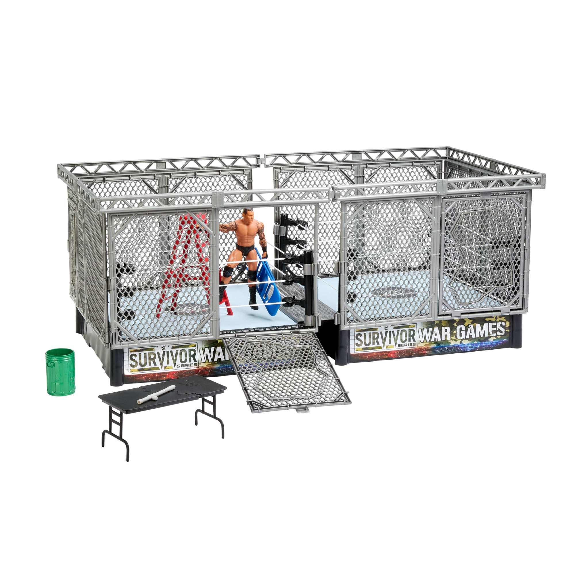 WWE Survivor War Games Playset With Randy Orton Action Figure, 2 Rings, Cage & 5 Accessories - Image 2
