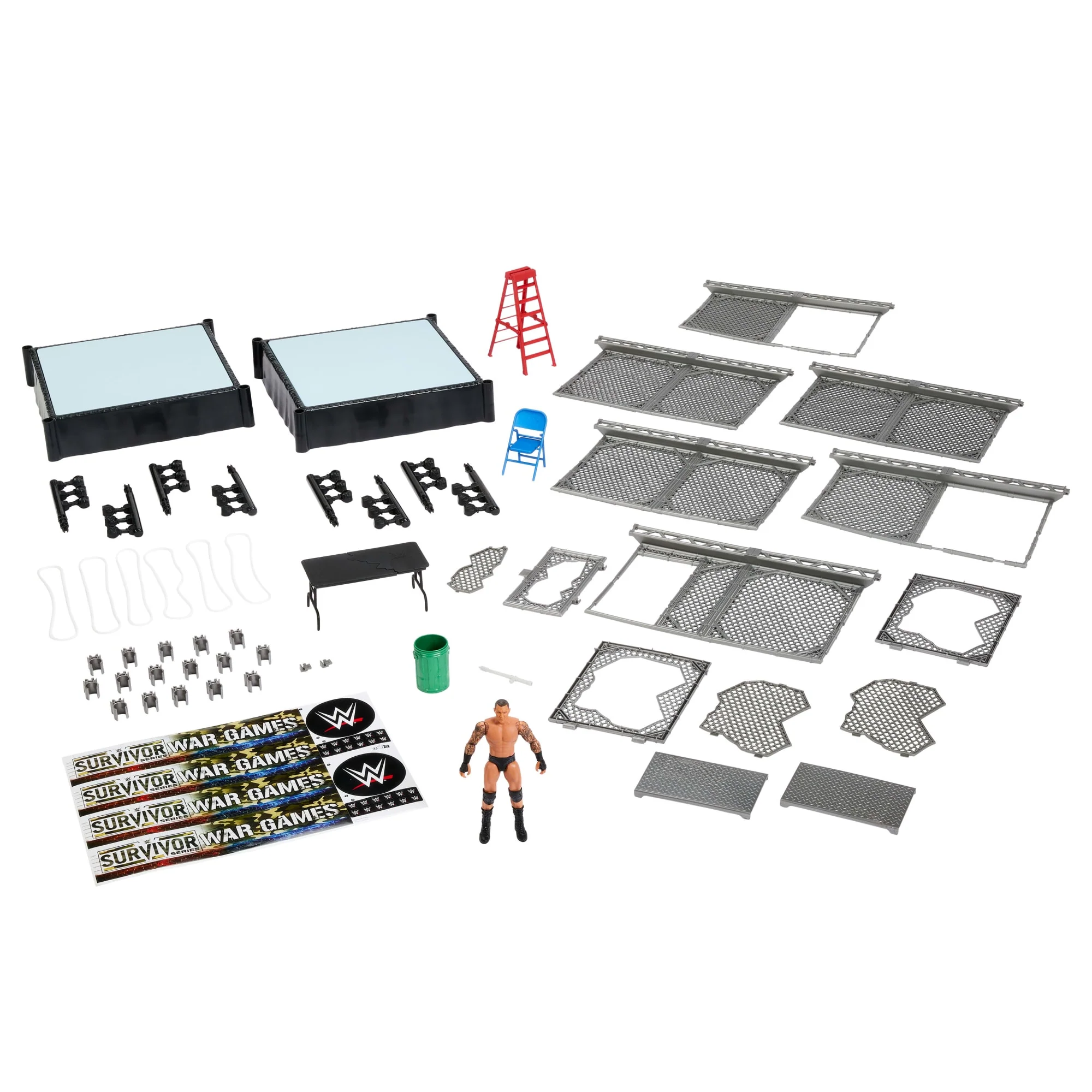 WWE Survivor War Games Playset With Randy Orton Action Figure, 2 Rings, Cage & 5 Accessories - Image 4