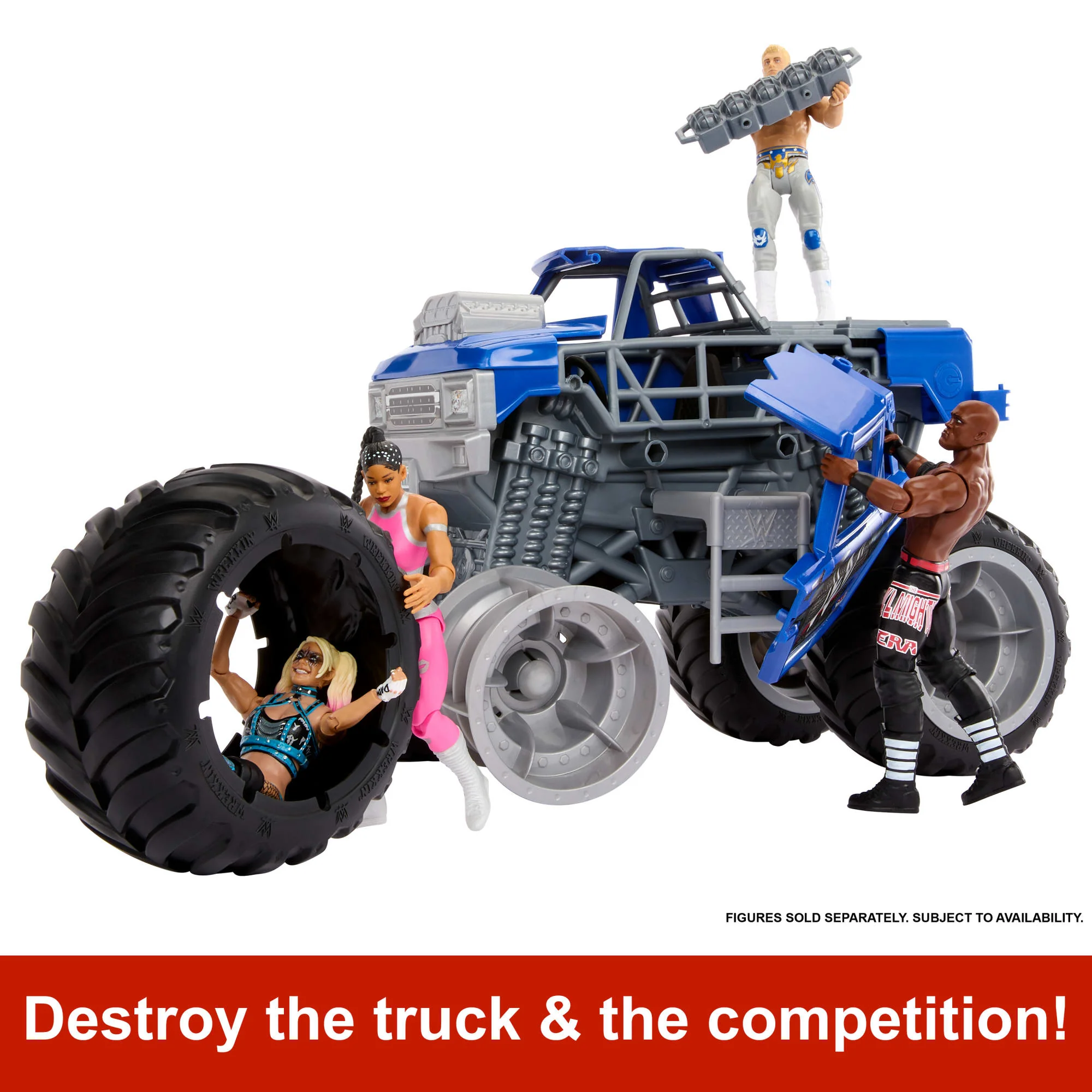 WWE Vehicle Wrekkin Slam Crusher Monster Truck - Image 4