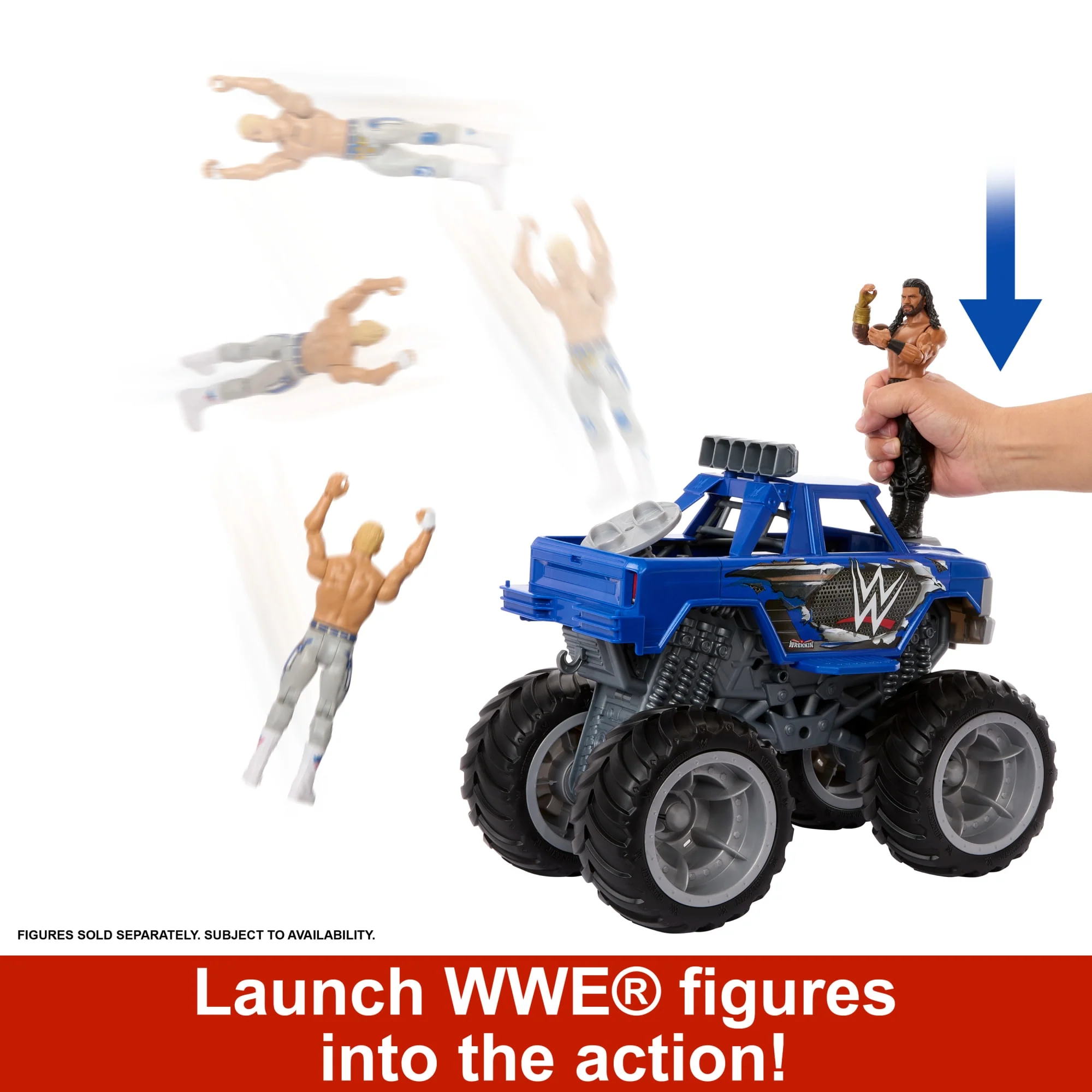 WWE Vehicle Wrekkin Slam Crusher Monster Truck - Image 5
