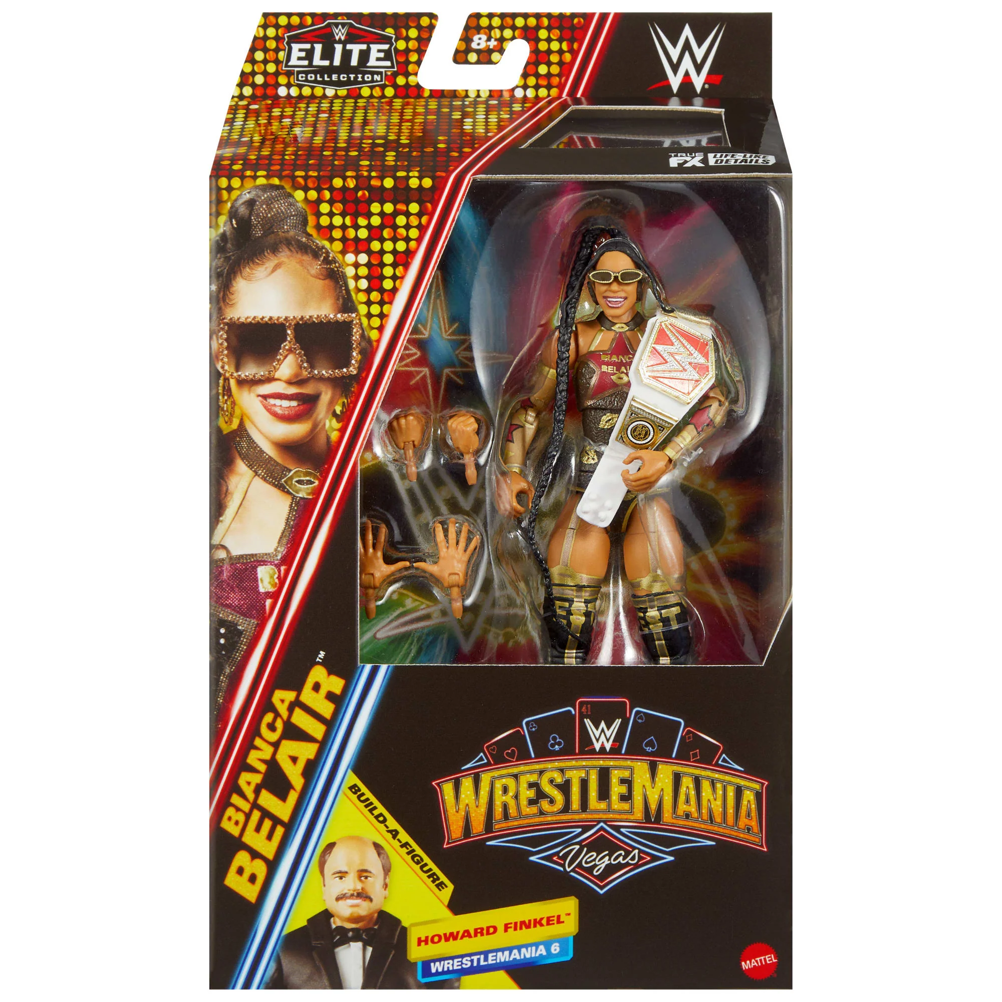 WWE Elite Collection Premium Live EVent Bianca Belair Action Figure Set, Wrestlemania Collectible - Image 2